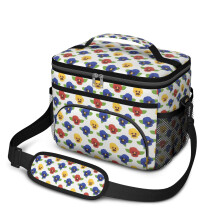 Borsa termica per il pranzo con motivo floreale, 25,4 x 17 x 20,3 cm.