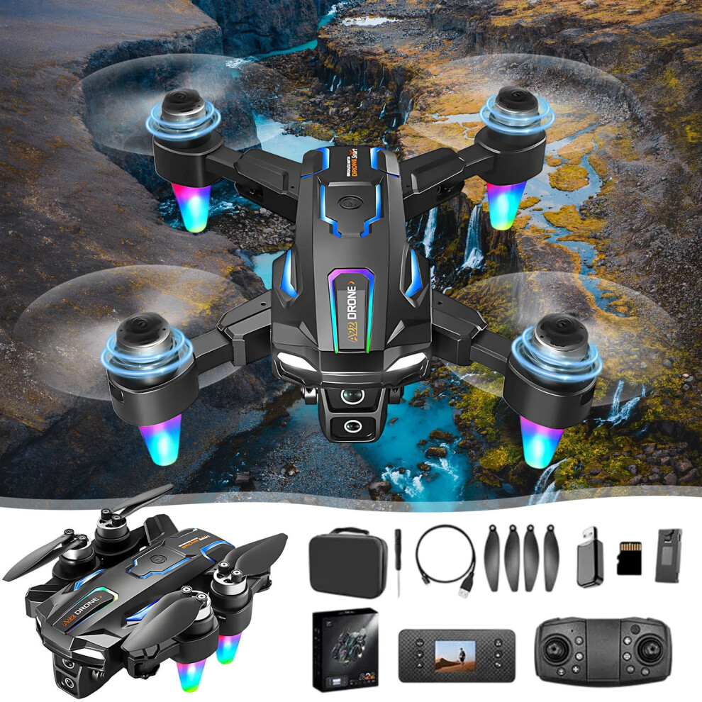 Foldable 4K Aerial Drone With Hd Dual Camera, Pressure Altitude Hold & Portable Quadcopter For Professional Photography 9329345096013