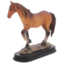 Resin Horse Statue Decor - Multi-Coloured, 10 x 10 x 3.5 cm