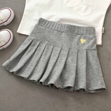 Girls Pleated Skirt School Skirt Mini Skirt Pleated Cheer Skirt Casual Skater Skirt Skirts for Girls Grey 4-5 Years