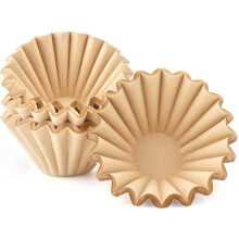 Filtres à café jetables 1 à 4 tasses, 100 unités, brun naturel non blanchi, compatibles avec les petites cafetières à dosettes à panier