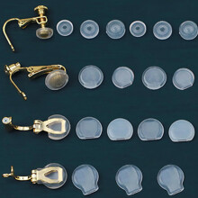 Transparente Silikon-Ohrclip-Kissen, 50 Stück