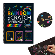 Cadouri din hârtie abrazivă curcubeu pentru copii cu vârsta cuprinsă între 3 și 10 ani, compatibile cu activități creative pentru copii,