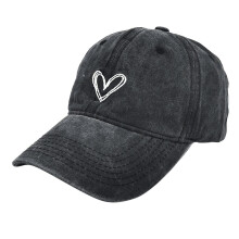 Baseballpetten voor dames, geborduurde pet met gewassen look, zonneklep, gebogen model, geschikt voor oudere stellen.
