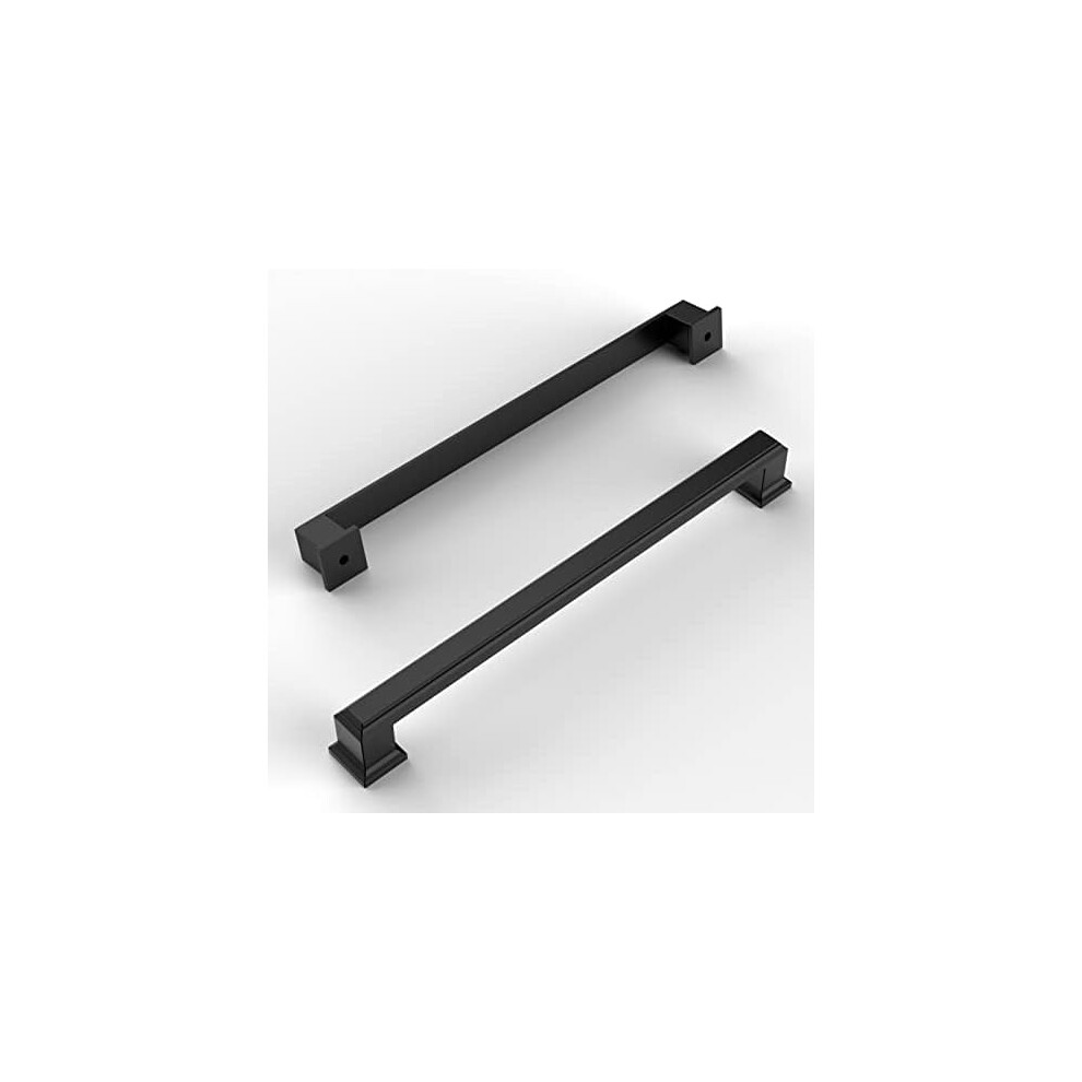 6-Pack Matte Black Cabinet Pulls, 7.5" (192Mm) Center-To-Center, For Kitchen, Bathroom, Dresser Â Zh0001 9329345096624