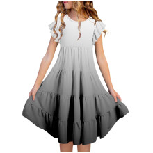 Mouwloze jurk voor peutermeisjes, effen kleur, zomerkleding voor meisjes, maat 12T