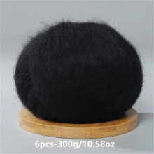 6pcs Mohair Yarn Crochet and Hand Knitted Knitting Crocheting DIY Wool Thread Spring and Summer Soft and skin friendly 50g/pc