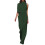 Macacão feminino Ediodpoh, cor sólida, calça reta, design simples e requintado, verde. 1