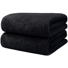 Lot de 2 serviettes de bain en microfibre (69 x 137 cm), ultra-douces, très absorbantes, à séchage rapide et légères – pour le corps, le