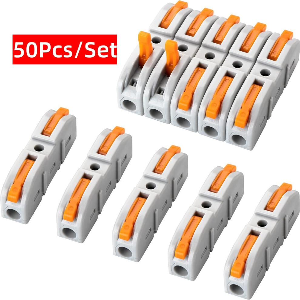A Set Of 100/50 Pcs Wire Connectors,1 Conductor Compact Splicing Wire Connectors For Circuit Inline 28-12 Awg (Orange) 9448990509065