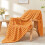 Burnt Orange Twin Throw Blanket 60x80 inch Soft 3D 1