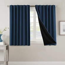 Blackout Curtains Navy 52x84 in Pair