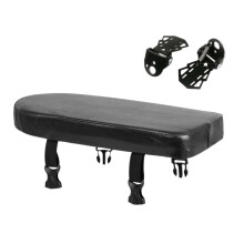 Generic Rear Seat Cushion Bike Rear Saddle Replaces Parts Easy to Install Wear Resistant with 2 Pieces Pedals Black