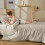 Comforter Set, Lightweight Solid Bedding Comforter Set, Fluffy Down Alternative Bed Set, Dark Oatmeal, Twin XL 1