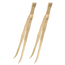 Vintage Räucherstäbchenpinzette aus goldenem Messing, 2 Stück
