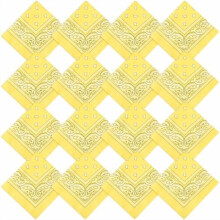 16 ks šatiek, viacúčelové šatky, kovbojské, polyesterové čelenky s paisley vzorom, 22x22 palcov