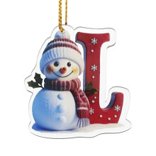 2025 Wooden Christmas Letter Ornaments – Deer Pendant