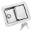 1Pcs Silver Rectangular Panel Lock for Car Toolboxes Trailers Storage Cabinets 5.5x4.1x1.6in Stainless Steel 1