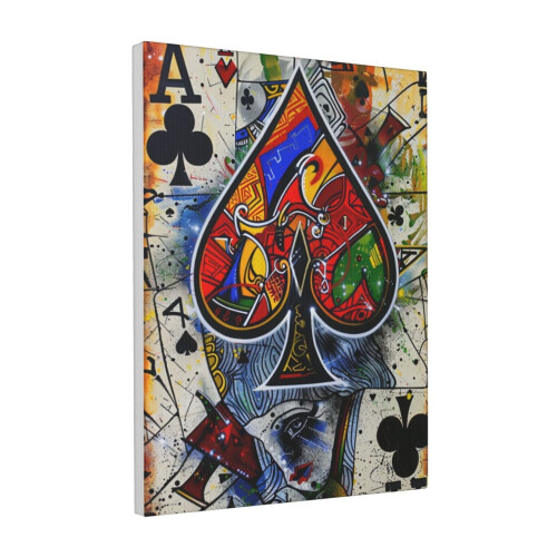 Poker Ace Canvas Wall Art 12x16in
