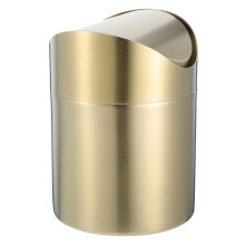 Worgeous Stainless Steel Trash Can Bin Trashcan Office Outdoor Golden