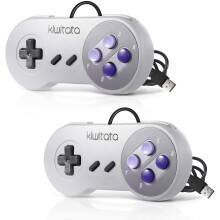 mandos USB clásicos de SNES para juegos de PC, emulador de juegos retro con cable para Windows XP, 7, 8, 11, Mac y Raspberry Pi.