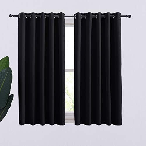 Blackout Curtains with Silver Grommets 34" x 60" (2 Panels)