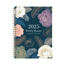 Wochen- und Monatsplaner 2025 (Januar–Dezember 2025), 15,5 x 21,6 cm, Akademischer Planer mit Registern, Spiralbindung, dickes Papier