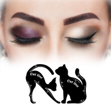 Summark 2Pcs Cat Eyeliner Stencils, Matte PVC Smoky Eyeshadow Applicators – Compatible with All Eyes