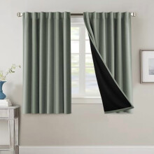 Blackout Curtains with Black Liner, 52x84 in, Pair