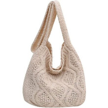 Dámska háčkovaná taška Tote, pletená kabelka cez rameno, crossbody kabelka, estetická nákupná taška, roztomilá kabelka, háčkovaná