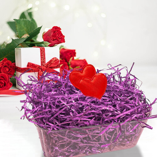 Valentijns raffia papiervulling 100 g