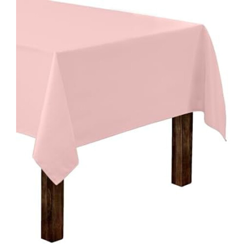 Pink Rectangle Tablecloth 90 x 156 in, Polyester, for