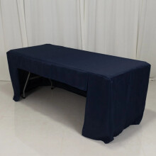 Navy Blue Polyester Rectangular Tablecloth 72x30 in