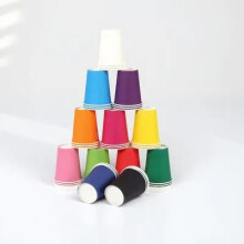 Tineasur 100 gobelets jetables pour enfants, en papier à thème, pour usage au bureau