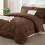Σετ παπλωμάτων Queen-Size Brown – Κρεβάτι 7 τεμαχίων σε τσάντα, Πολυτελές μαλακό σετ για 1