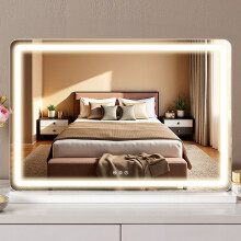 EDX LED-sminkespeil 60 x 80 cm, dimbar, 3-fargers berøringsskjerm
