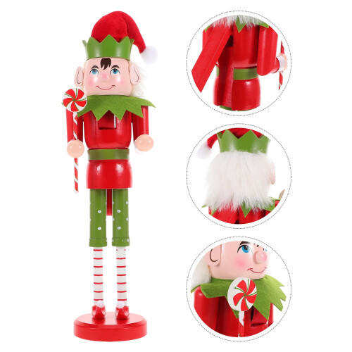 Quebra-nozes de madeira multicoloridos FRCOLOR para decoração de Natal, resistentes e perfeitos para presentear.