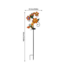 Lampes solaires à piquet en fer forgé en forme d'abeille et de papillon, étanches, idéales pour jardin, pelouse, allée, Halloween, Noël, mariage