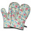 Ofenhandschuhe mit Blumenmuster, 2er-Pack, 19,5 x 30,5 cm 1