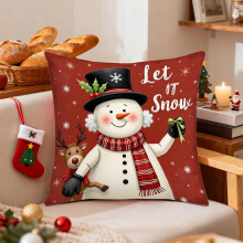 Fundas de almohada navideñas Stijggn 20x20 Decoraciones navideñas Serie navideña Funda de cojín cuadrada con cremallera personalizada para sofá