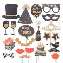 21 accessoires pour photomaton : lunettes à moustache, accessoires amusants pour anniversaires et bals de promo, cadeaux pour enfants, adultes et