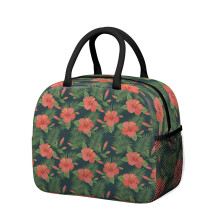 Borsa termica per il pranzo con stampa floreale per donna – 27 x 16 x 22 cm