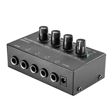 4 Channels Mini Headphone Amplifier HA400 Ultra-Compact Stereo Audio Amplifier With Power Adapter 10MHz Earphone Amp for Music,Multiple inputs