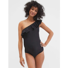 Ruffle Front One Shoulder Maternity Swimsuit UPF 50+