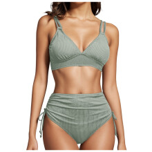 S|opiago Dame Halter Bikini Top Kun Polstret Badedragt Toppe Vintage Badedragt Top Uden Bund Grøn, S