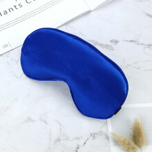 Máscara de dormir de seda opaca e macia para viagem, com alça, máscara para os olhos.
