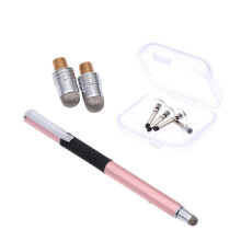 Lápiz óptico Sensethe para pantallas: lápiz óptico capacitivo 2 en 1 con puntas de disco reemplazables, compatible con tabletas (rosa).