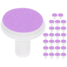 24Pack Electric Nail File Pads for Baby Nail Trimmer Round Purple Sandpaper Plastic Infant Toddler Nail Care