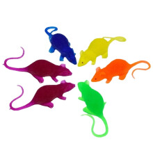 6 stuks nep-ratten, kleine knuffels voor kinderen, levensechte ratten, gesimuleerde muizen, PVC voor kinderen