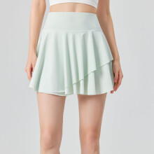 YOUSNH Dam Sun Skort Ice Cool Blocking Två-i-ett-tennis kjol för sport och fitness Damkjol Ljusgrön S